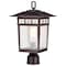 Nuvo Cove Neck Outdoor Large Post Lantern 1 Light Rustic Bronze Finish 60/5952 - alternate 1